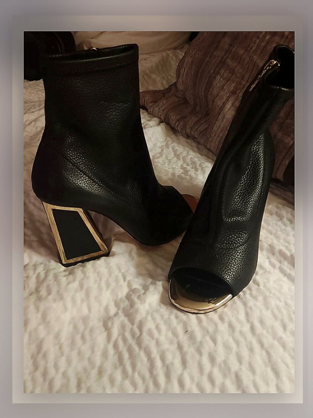 Open toe booties